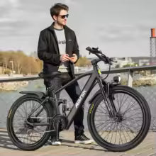 Vélo électrique Aairsk GT900, double suspension, gears à 21 vitesses
