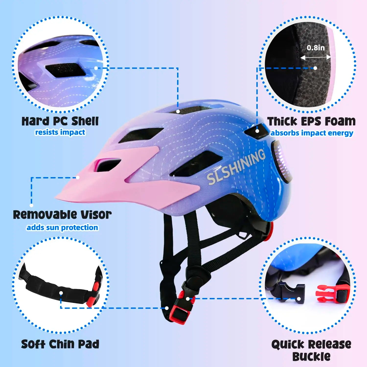 Casque Vélo Enfant avec LED – Sécurité & Confort