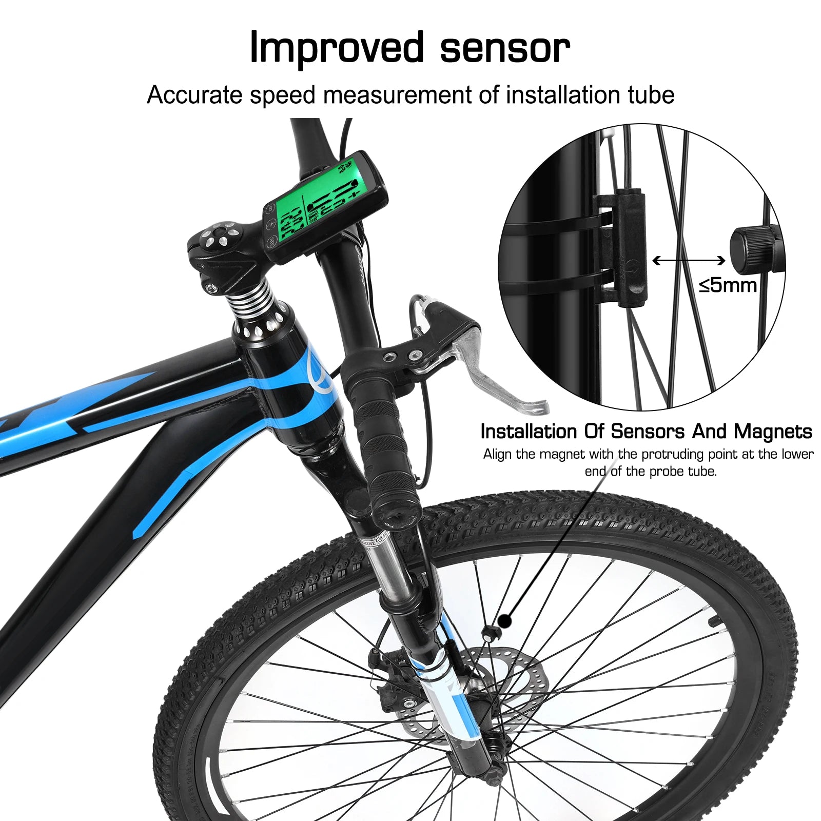 Compteur Vélo Étanche avec Écran LED – Vitesse, Distance & Calories