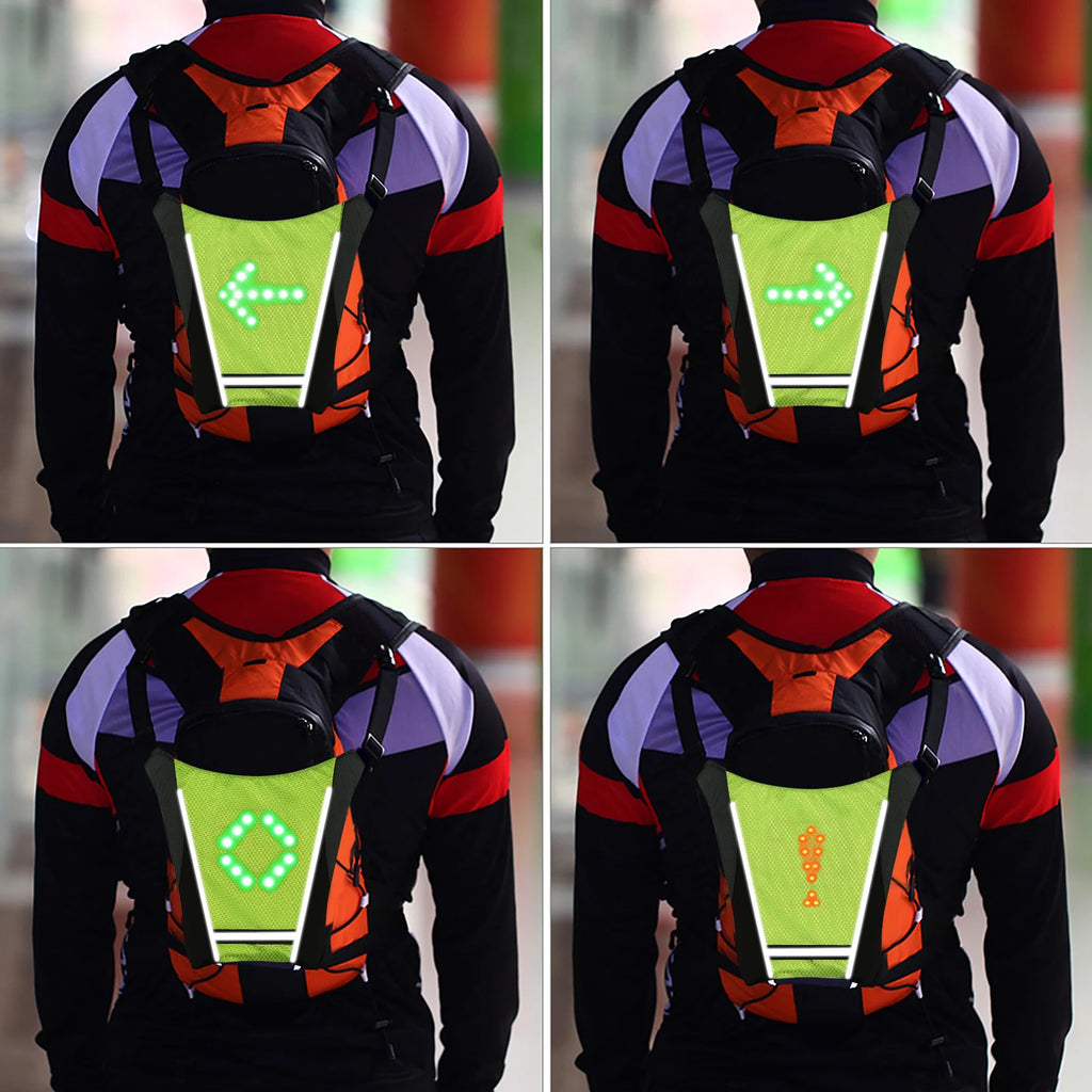 Gilet Réfléchissant LED Vélo – Clignotants & Télécommande