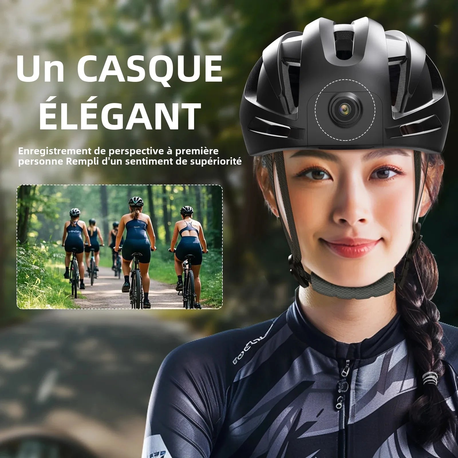 Casque Vélo Intelligent – Caméra 1080p, GPS & Bluetooth
