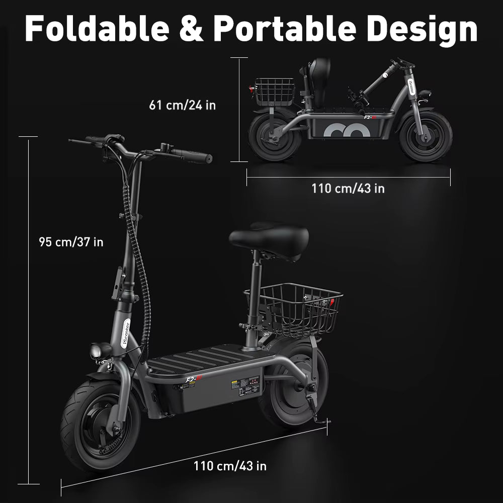 Trottinette électrique iScooter 500W, trottinette pliable,