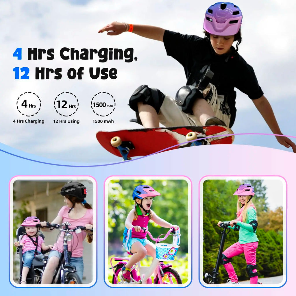 Casque Vélo Enfant avec LED – Sécurité & Confort