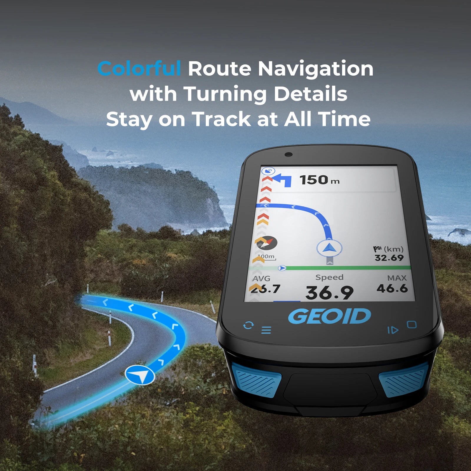Compteur GPS Vélo GEOID CC600 – Écran Couleur & Wi-Fi