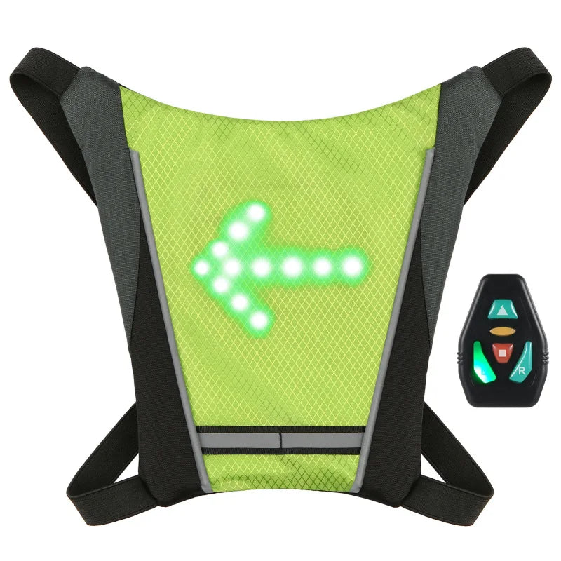 Gilet Réfléchissant LED Vélo – Clignotants & Télécommande