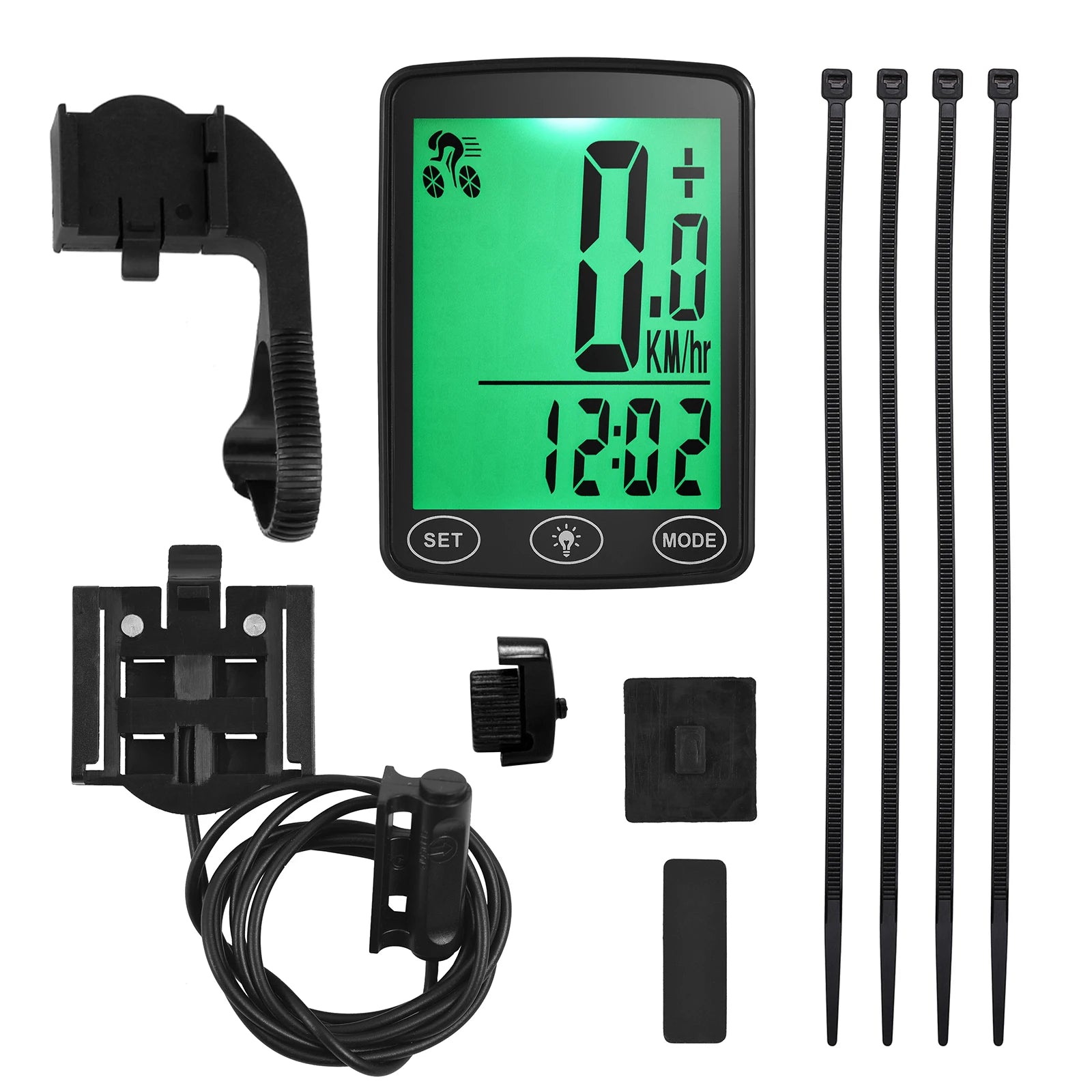Compteur Vélo Étanche avec Écran LED – Vitesse, Distance & Calories