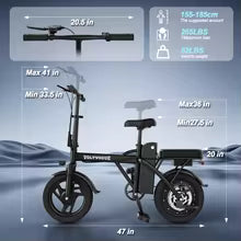 Vélo électrique pliable 500W 48V 9Ah en stock UE, 22MPH 40 miles, 14 pouces