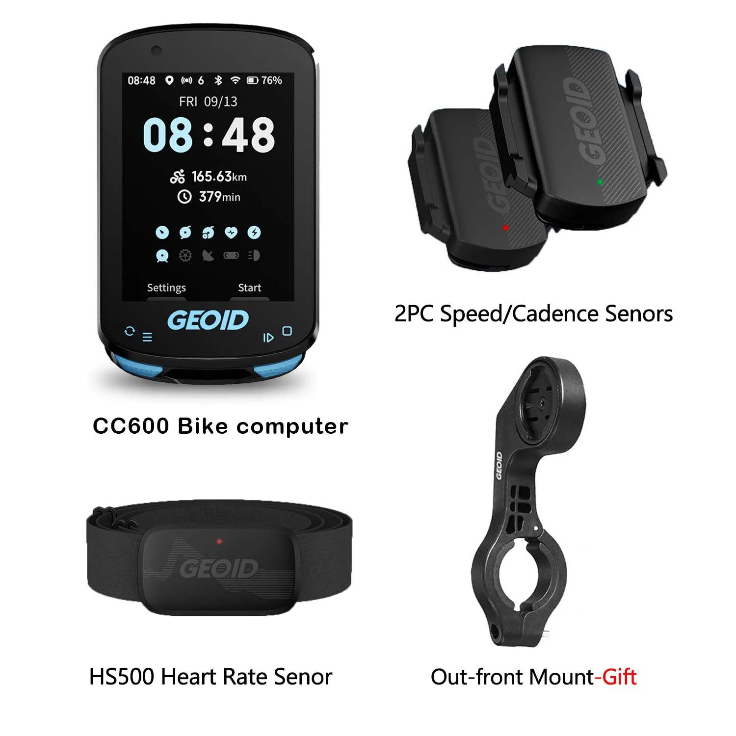 Compteur GPS Vélo GEOID CC600 – Écran Couleur & Wi-Fi