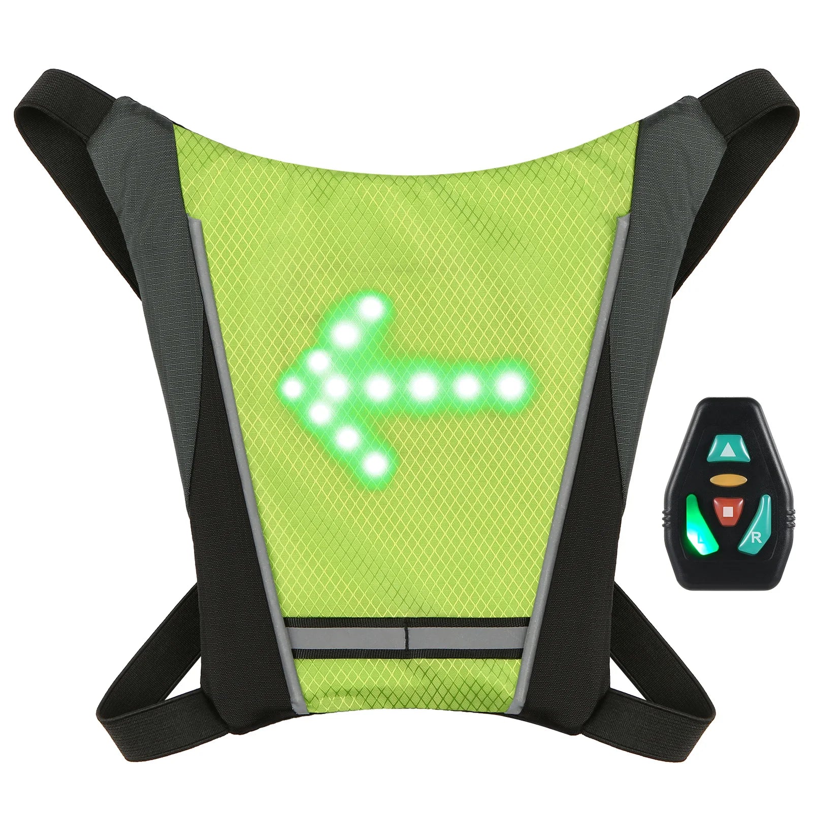Gilet Réfléchissant LED Vélo – Clignotants & Télécommande